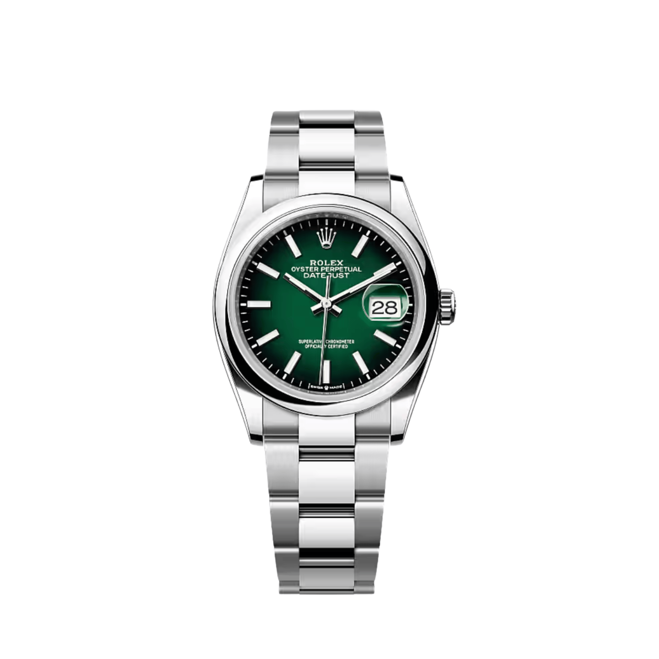 Rolex Datejust 36 126200 Stainless Steel Green Ombré Dial Oyster (2026)